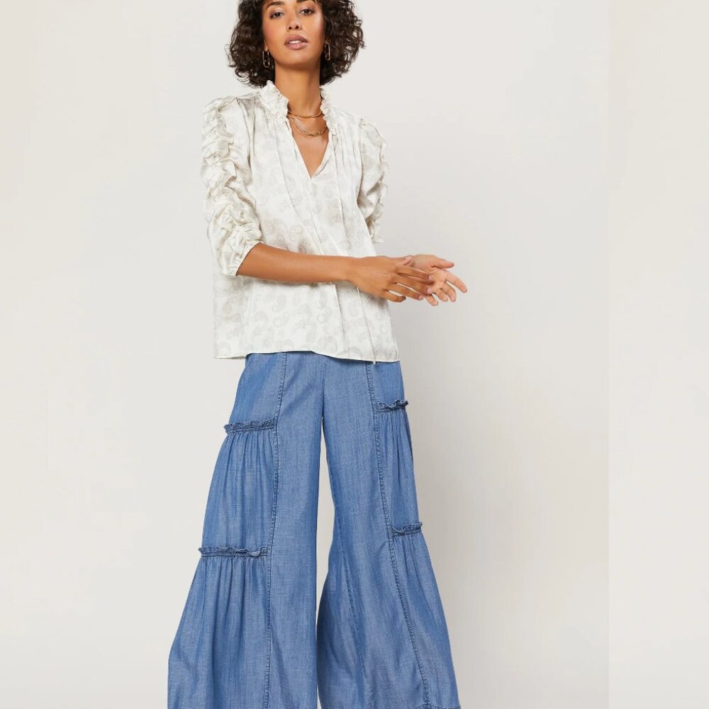 Ruffle Sleeve Blouse